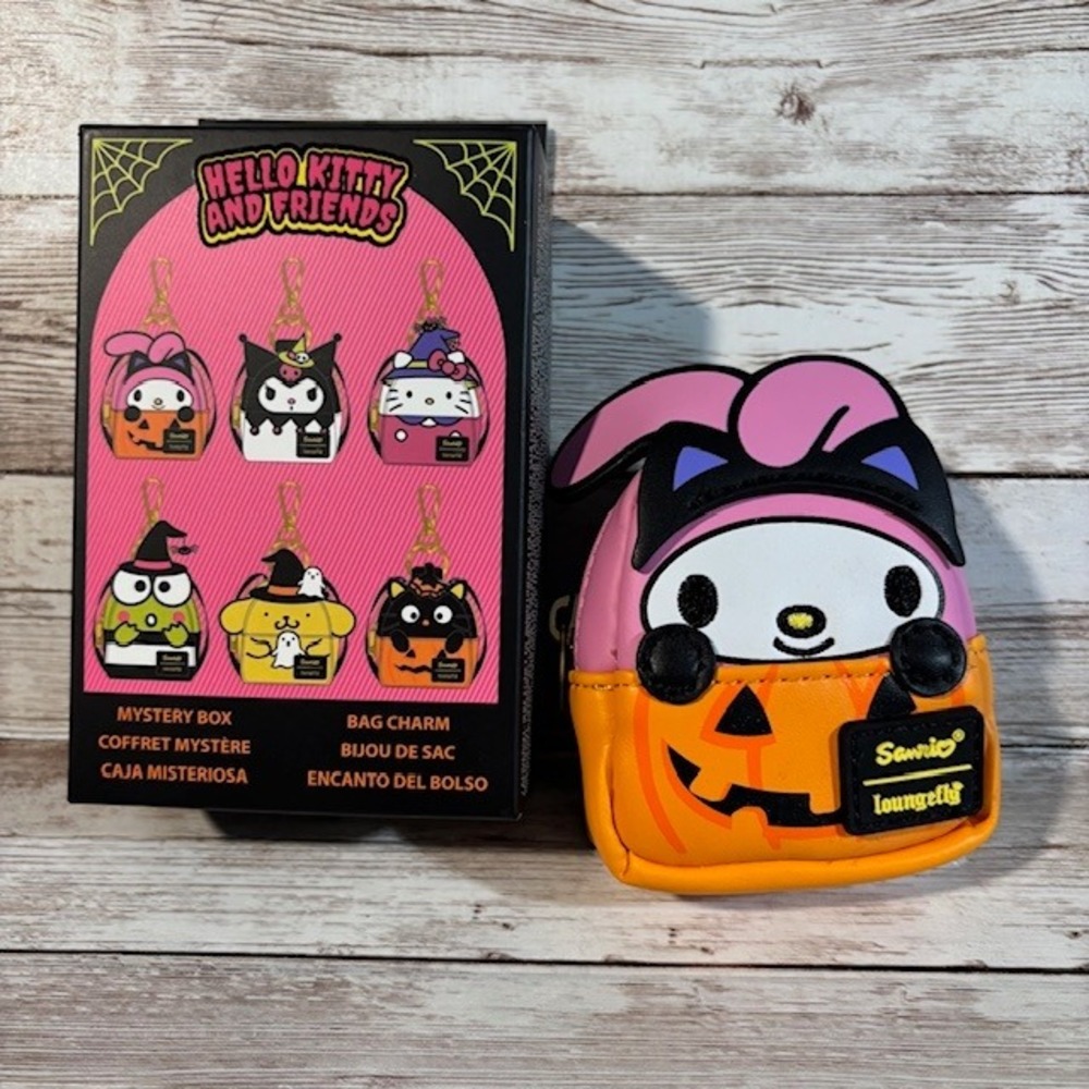 My Melody Loungefly Hello Kitty&Friends Halloween Costume Mini Backpack Keychain
